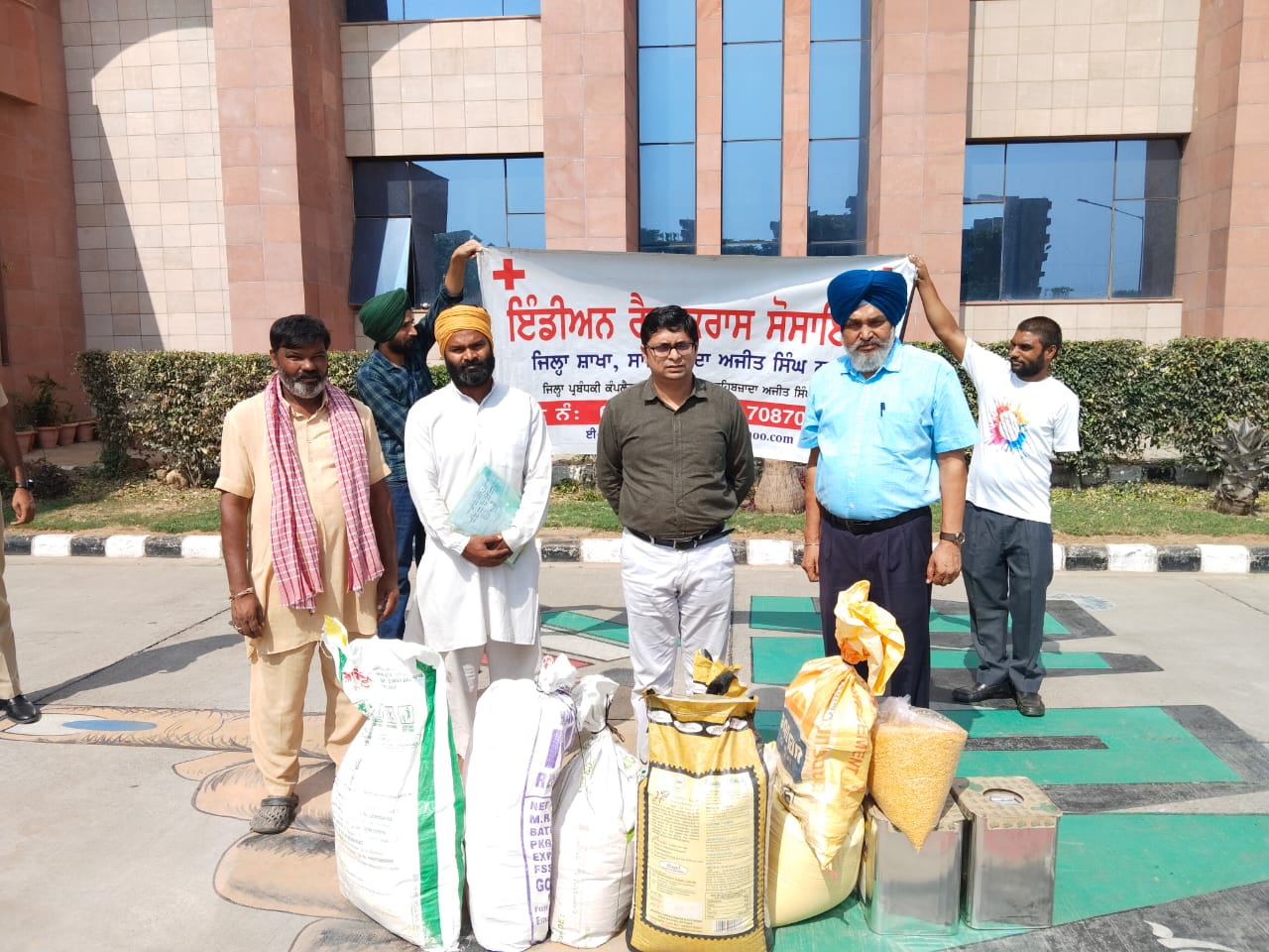 District Red Cross provided ration to Kusht Ashram